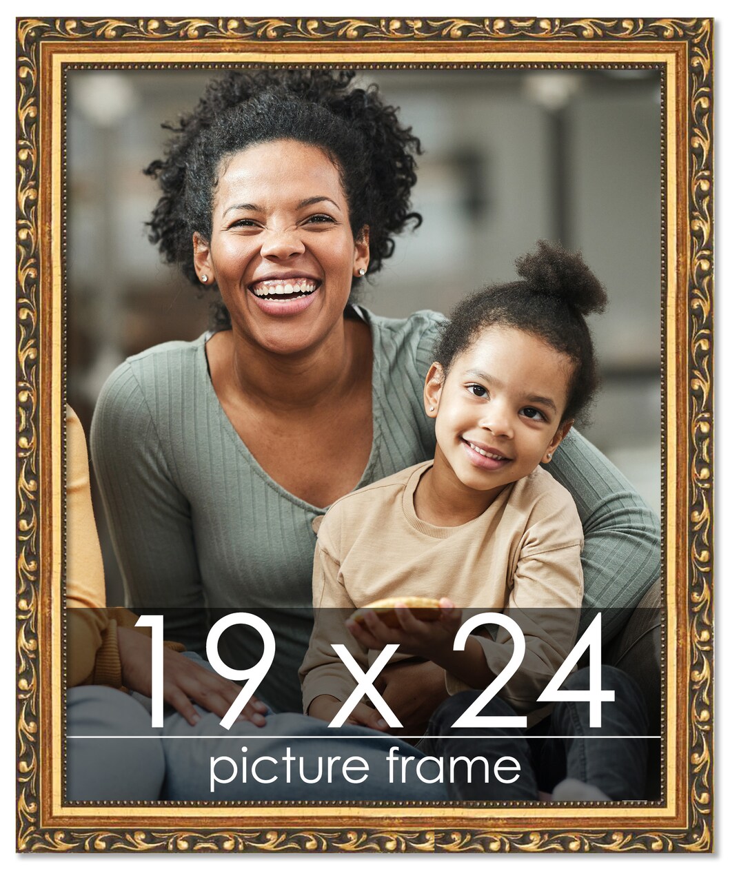 19x24 Museum-Quality Picture Frame with UV-Resistant Acrylic & Acid-Free Backing, Available in 4 Finishes - Gold, Silver, Bronze, and Black
